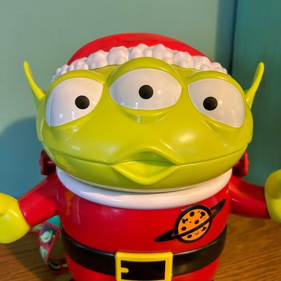 Disney Parks Toy Story Alien Holiday Santa Suit Popcorn Bucket - Picture 4 of 10